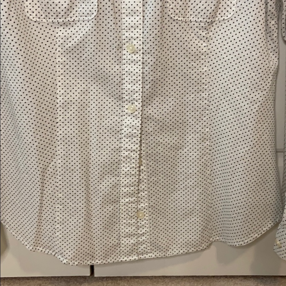 Loft Dot Button Up Collared Top - image 4